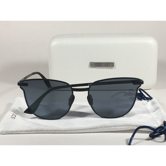 Le Specs Luxe Pharoah Sunglasses Square Cat Eye Matte Black Metal Frame Gray Lens Lsl1702127 - Sunglasses