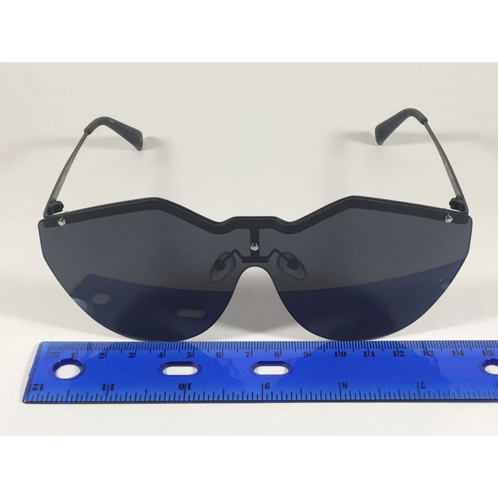 Le Specs Noir De Vie Sunglasses Matte Black Metal Frame Solid Gray Single Lens Lsp1702076 - Sunglasses