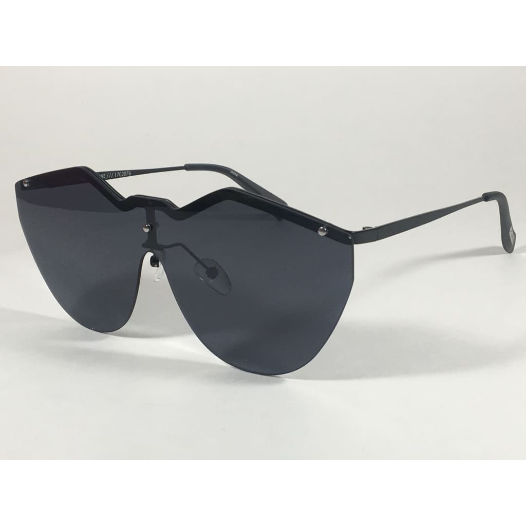 Le Specs Noir De Vie Sunglasses Matte Black Metal Frame Solid Gray Single Lens Lsp1702076 - Sunglasses
