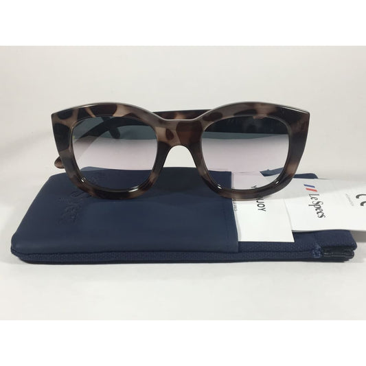 Le Specs Runaways Sunglasses Square Clear Tortoise Plastic Frame Mirror Gray Lens Lsp1702057 - Sunglasses