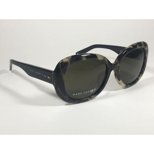 Marc Jacobs Oval MARC 97/F/S MKJ NR Sunglasses Black Light Havana Tortoise Gray Lens - Sunglasses