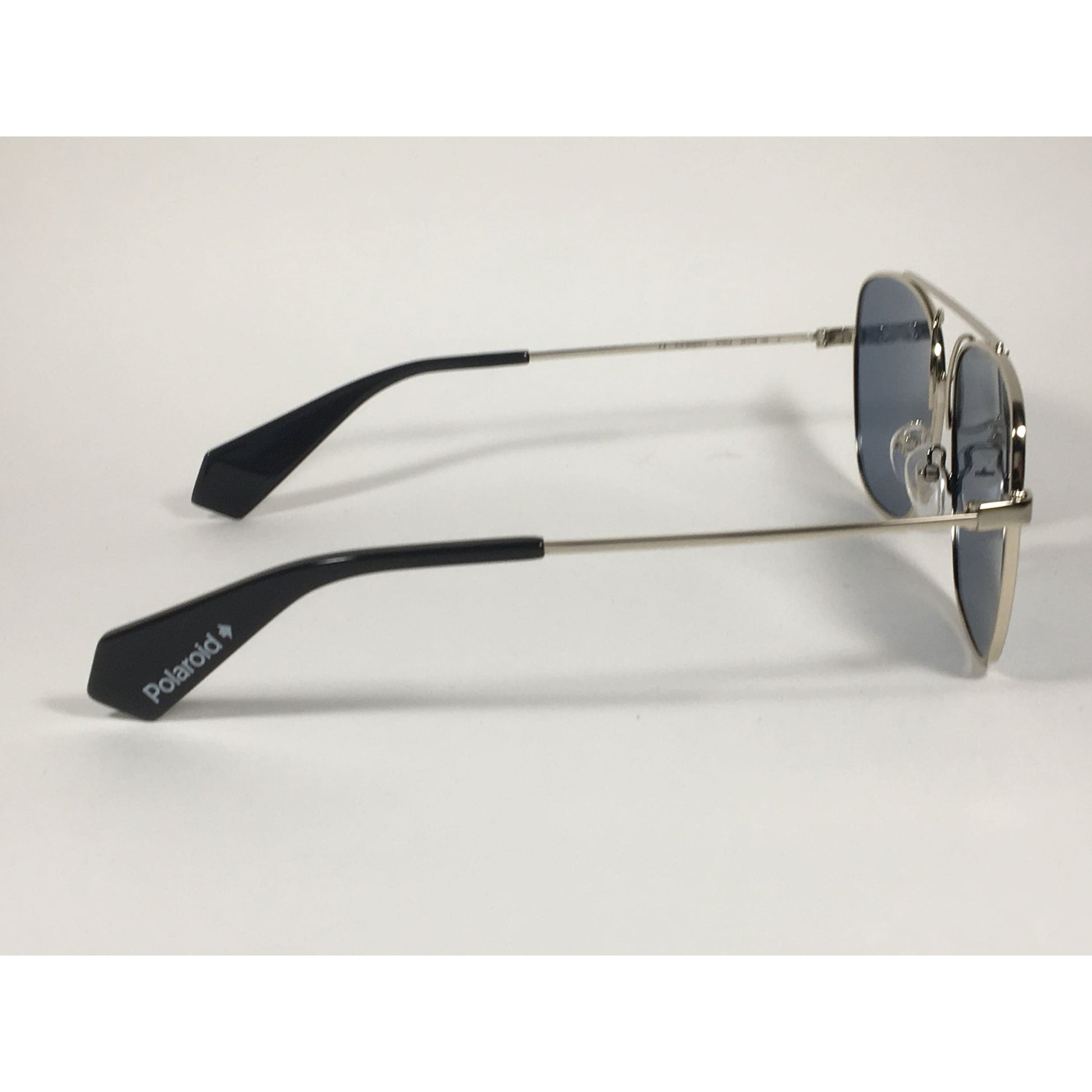 Polaroid Polarized Sunglasses Light Gold Frame Gray Blue Lens PLD6049SX 3YG-3C - Sunglasses