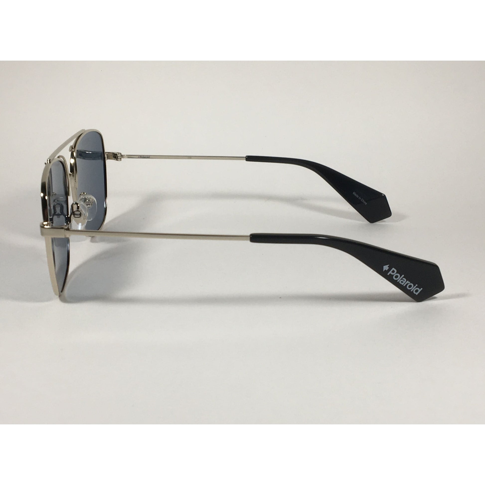 Polaroid Polarized Sunglasses Light Gold Frame Gray Blue Lens PLD6049SX 3YG-3C - Sunglasses