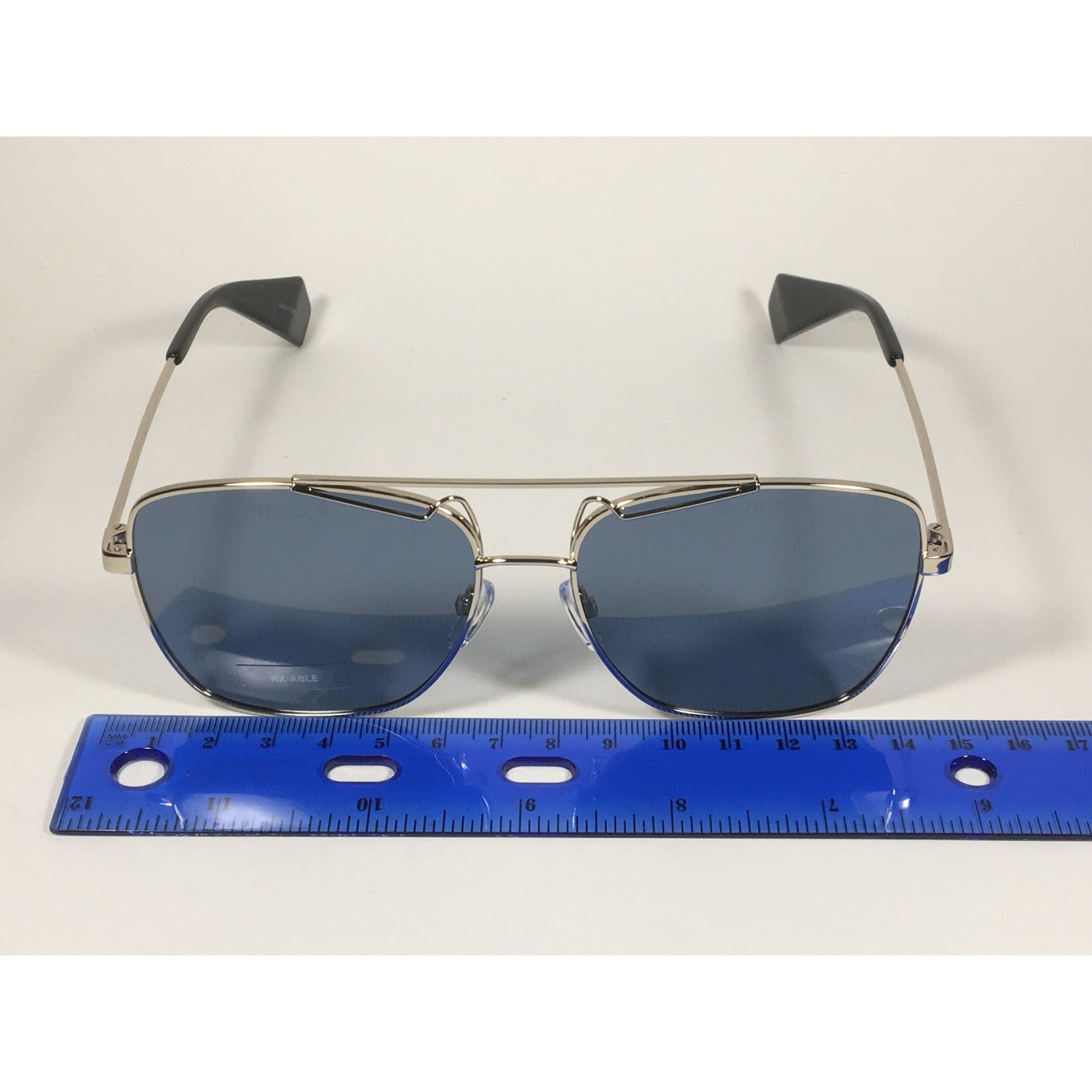 Polaroid Polarized Sunglasses Light Gold Frame Gray Blue Lens PLD6049SX 3YG-3C - Sunglasses