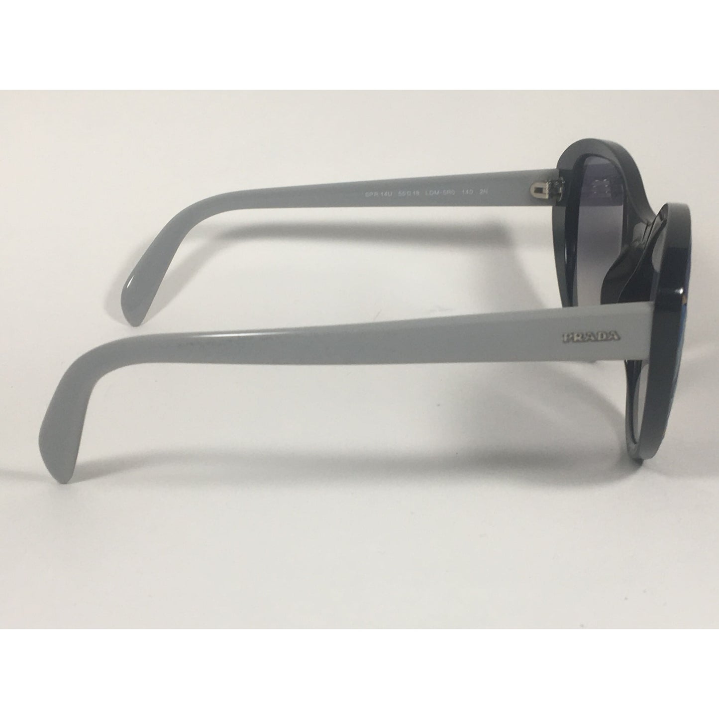 Prada Tapestry Sunglasses Gray Black Blue Gradient Lens SPR14U LDM-5R0 - Sunglasses