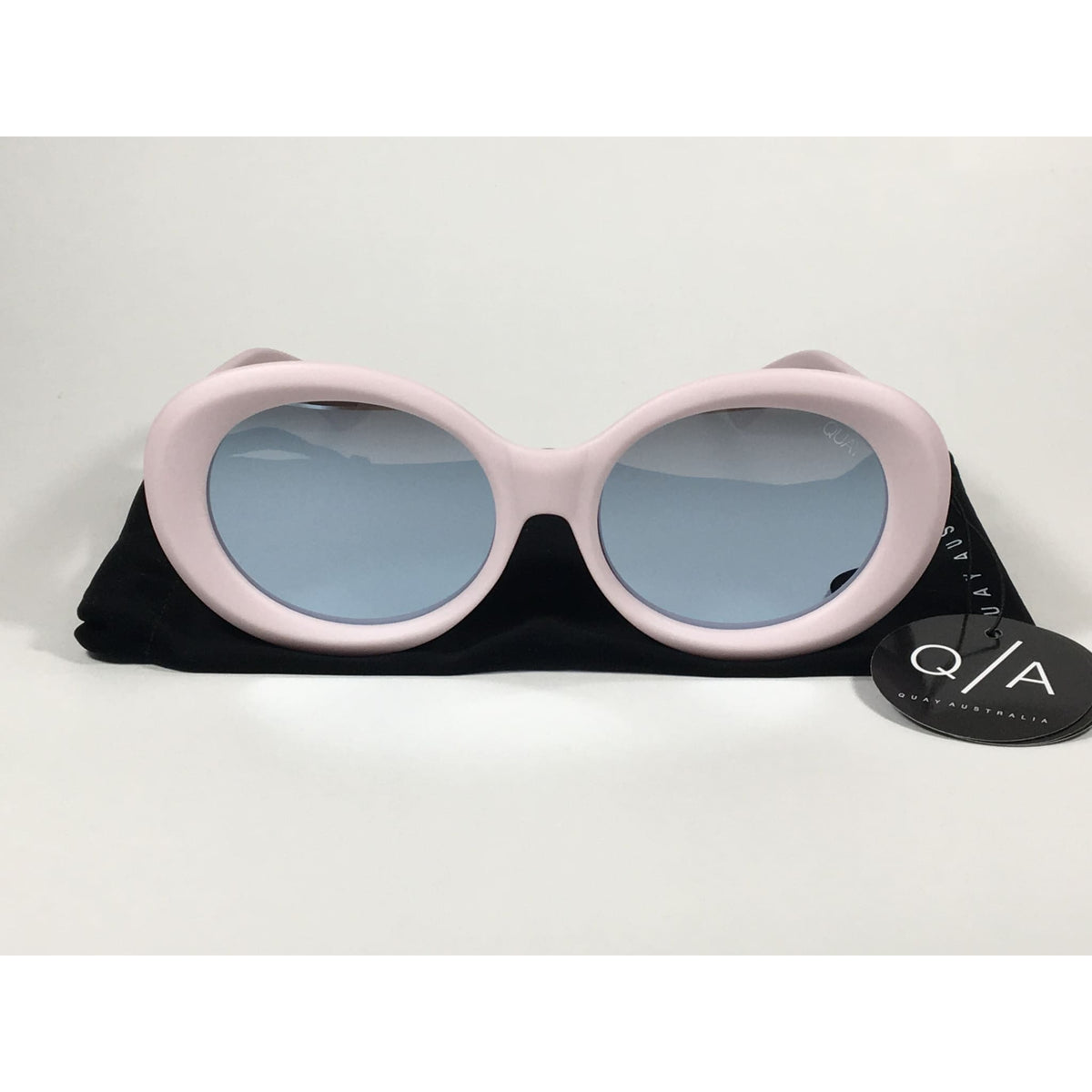 Quay Australia Pink Round Mirrored Sunglasses Quay Australia QW000240 LIL/SLV Mess Around Oval Sunglasses  main image 3