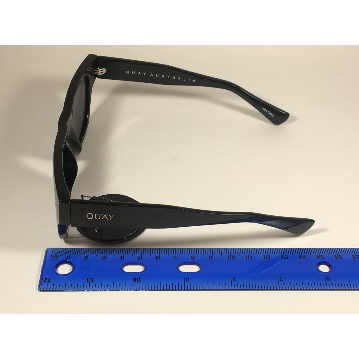 Quay Something Extra Square Sunglasses QW000297 Black Frame Gray Smoke Gradient Lens - Sunglasses
