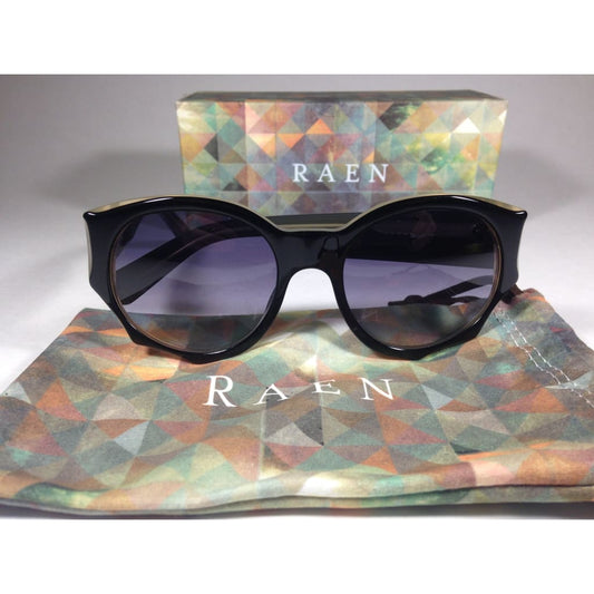 Raen Rotas Black Acorn Sunglasses Round Black Nude Smoke Gray Gradient Rot-082-Gradsmk - Sunglasses