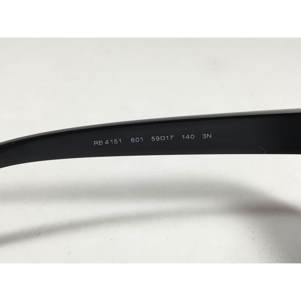 Ray-Ban Active Rectangle Sunglasses Black Gloss Nylon Frame Green Lens RB4151 601 - Sunglasses