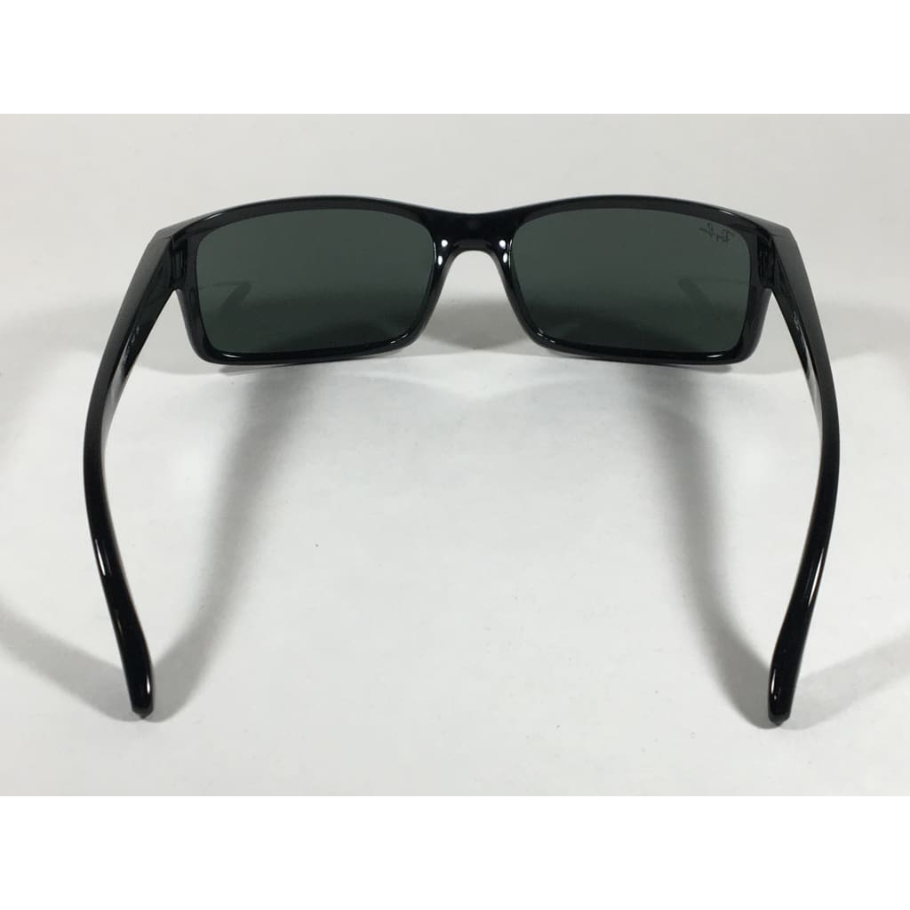 Ray-Ban Active Rectangle Sunglasses Black Gloss Nylon Frame Green Lens RB4151 601 - Sunglasses