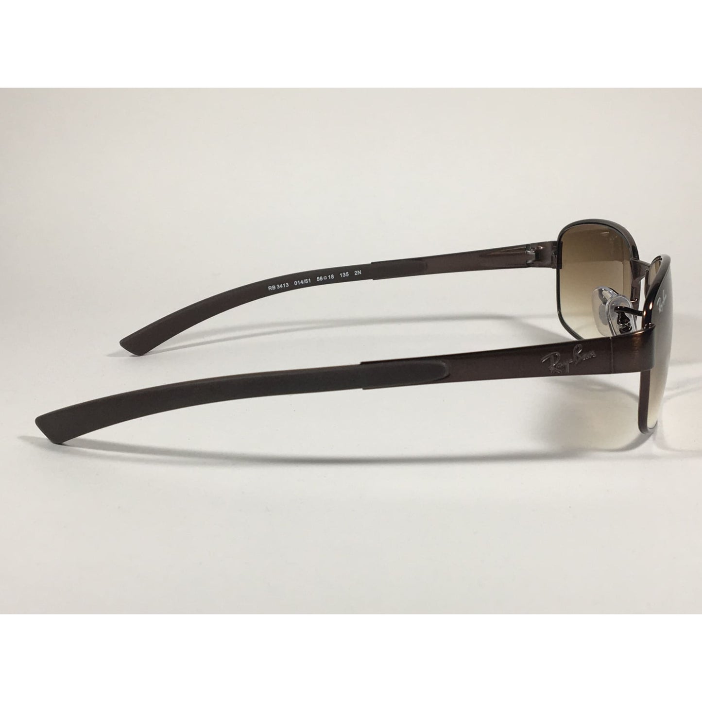 Ray-Ban Active Rectangle Sunglasses Brown Metal Frame Gradient RB3413 014/51 - Sunglasses