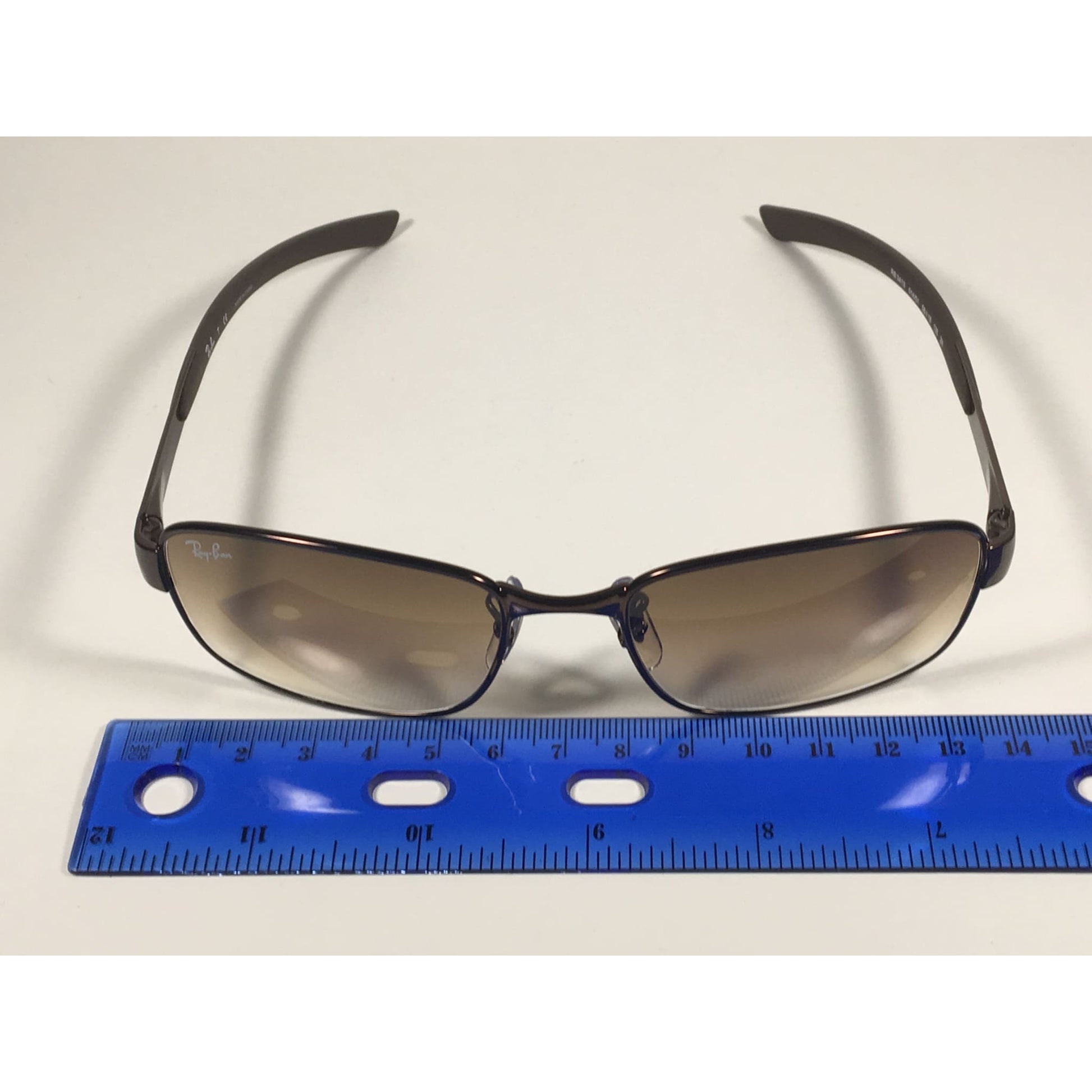 Ray-Ban Active Rectangle Sunglasses Brown Metal Frame Gradient RB3413 014/51 - Sunglasses