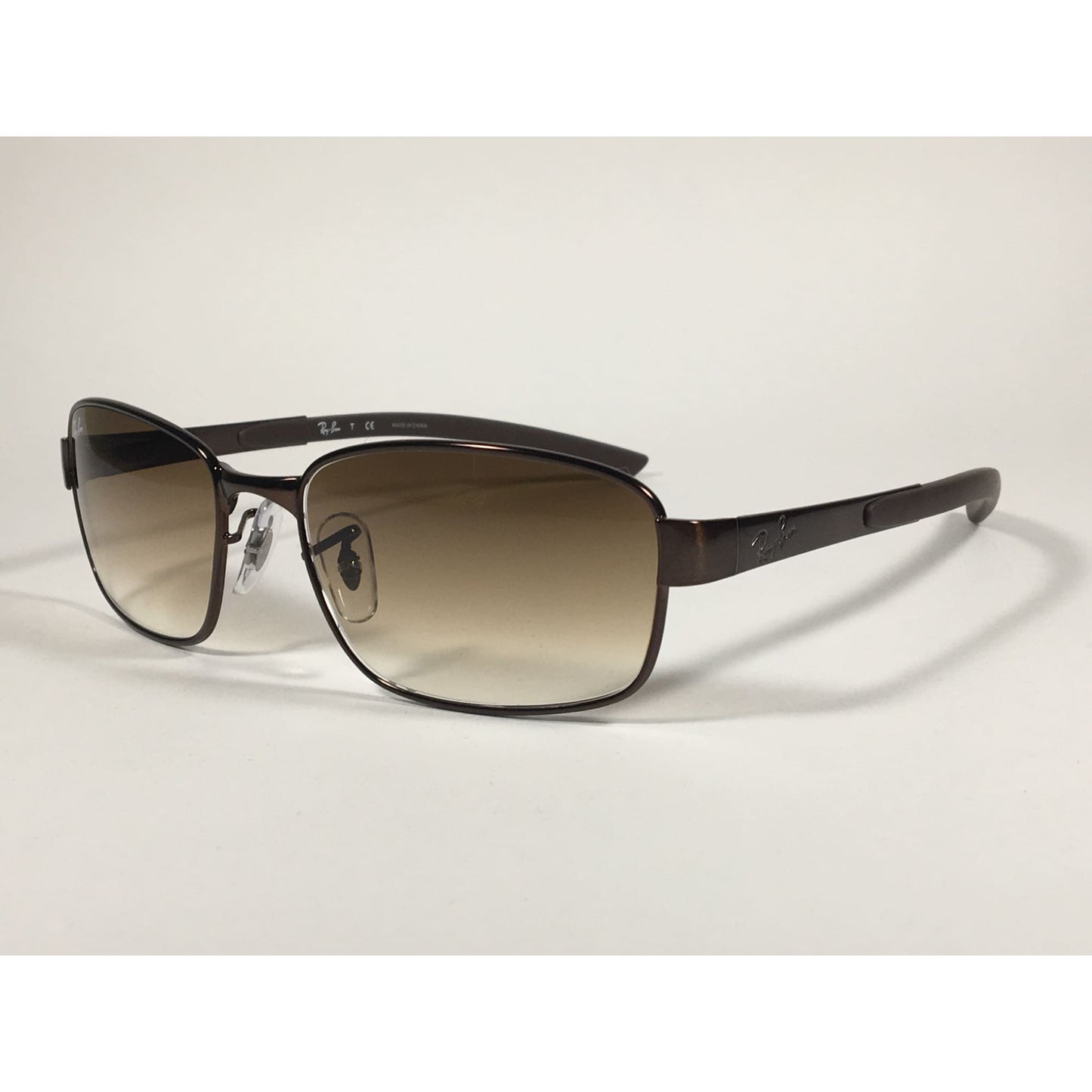 Ray-Ban Active Rectangle Sunglasses Brown Metal Frame Gradient RB3413 014/51 - Sunglasses