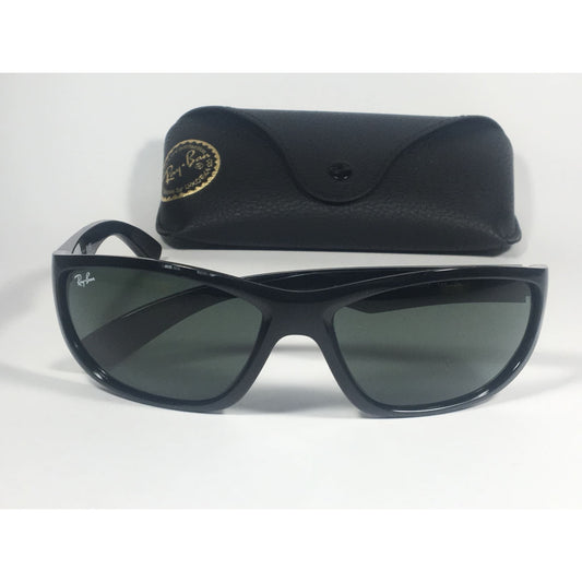 Ray-Ban Active Sport Sunglasses Black Gloss Frame Green Lens RB4188 601/71 - Sunglasses