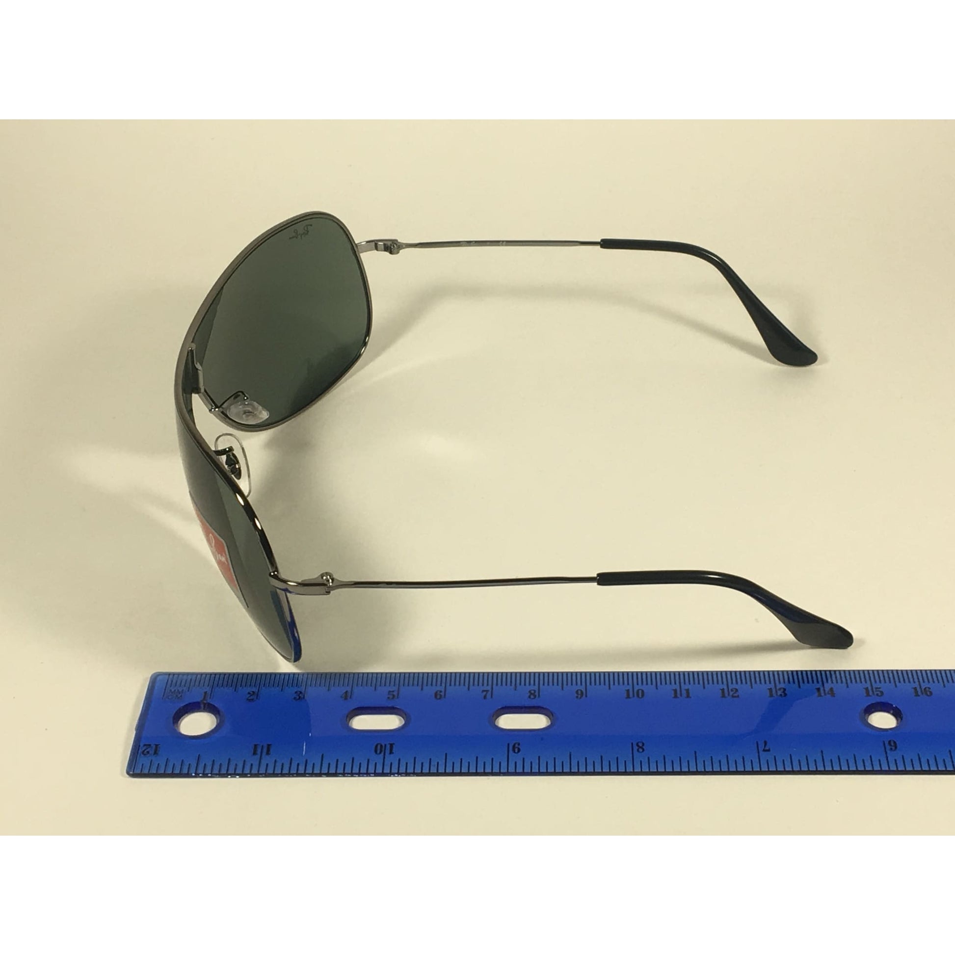Ray-Ban Highstreet Shield Sunglasses Gunmetal Frame Green Lens RB3211 004/71 - Sunglasses