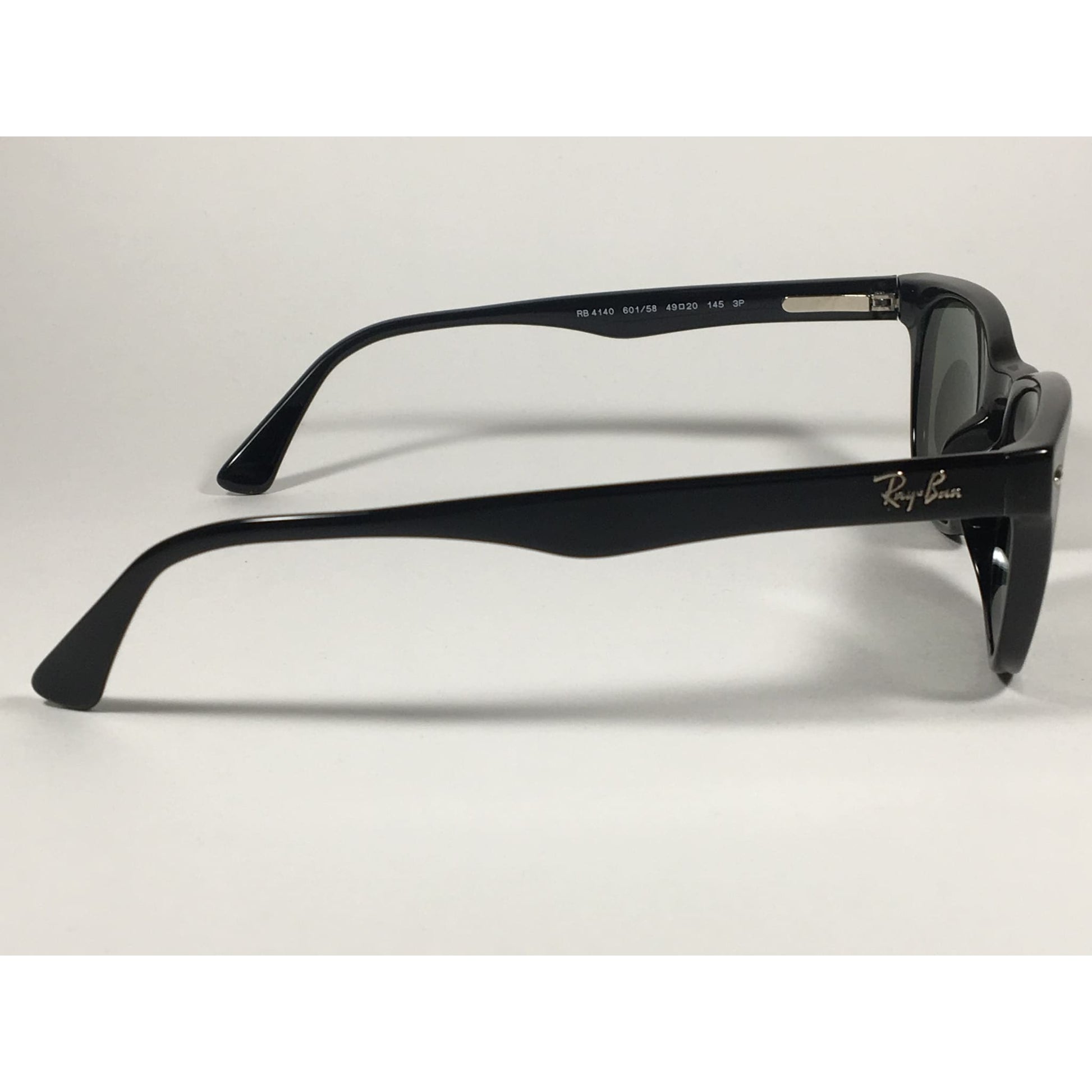 Ray-Ban Polarized Keyhole Wayfarer Sunglasses Black Gloss Frame Green Lens RB4140 601/58 - Sunglasses