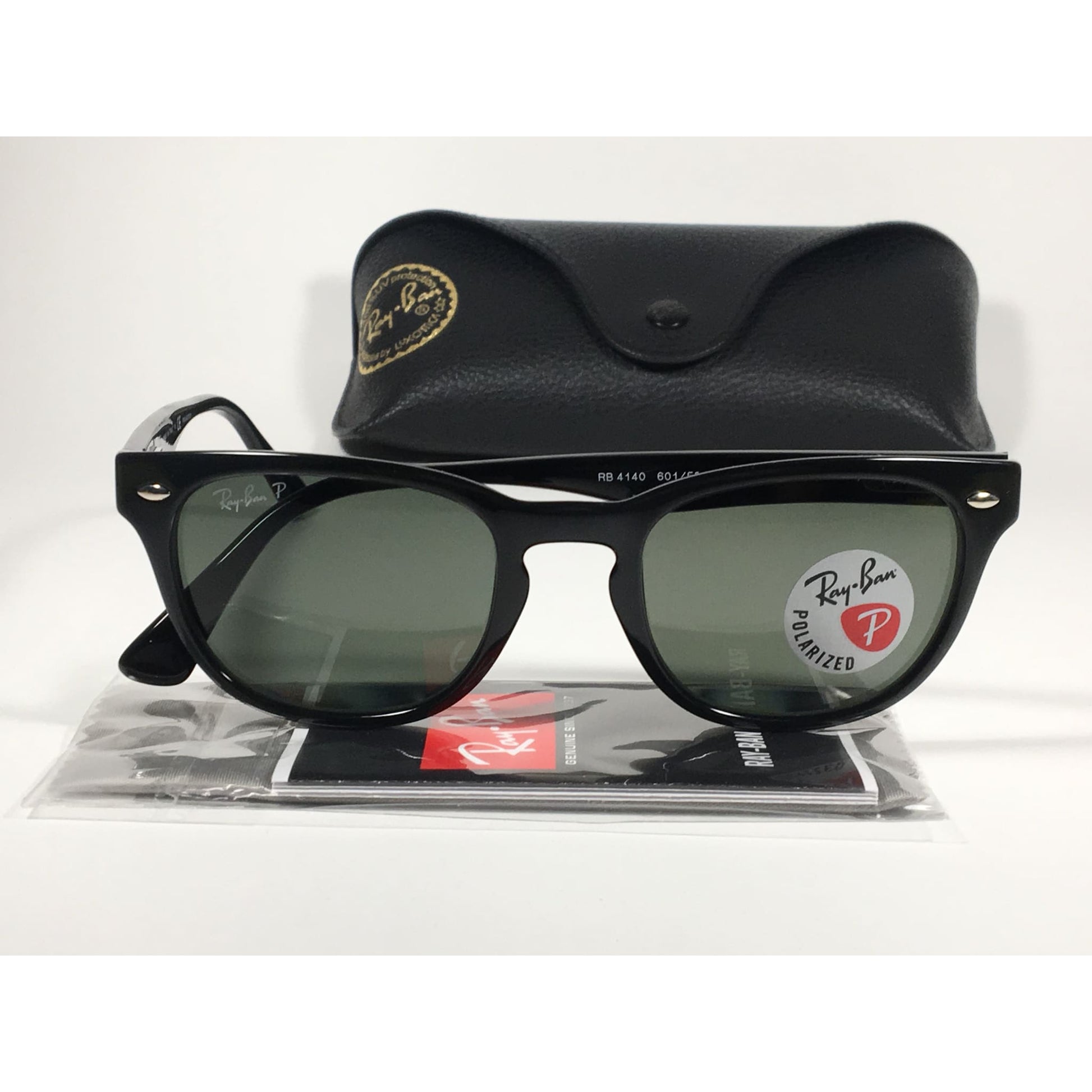 Ray-Ban Polarized Keyhole Wayfarer Sunglasses Black Gloss Frame