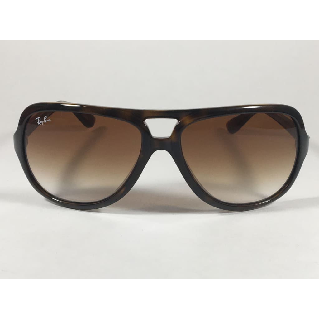 Ray-Ban Polarized Turbo Aviator Sunglasses Havana Brown With Brown Gradient Mens Rb4162 710/51 - Sunglasses