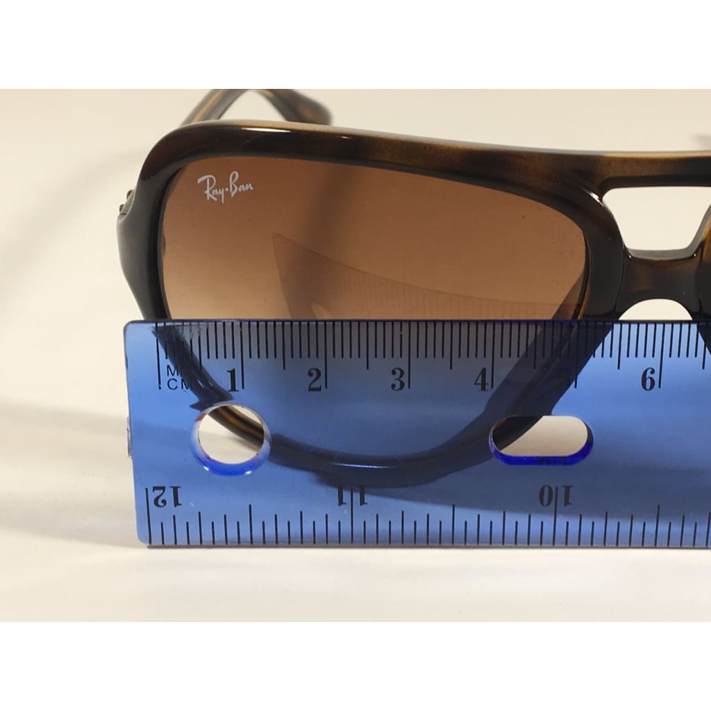 Ray-Ban Polarized Turbo Aviator Sunglasses Havana Brown With Brown Gradient Mens Rb4162 710/51 - Sunglasses