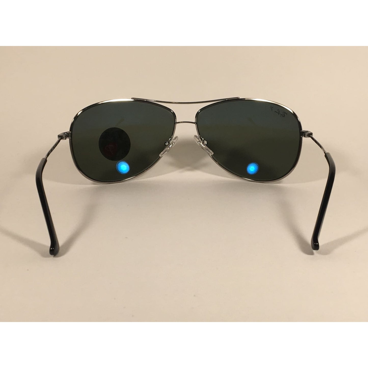 Ray-Ban RB3293 004/9A Highstreet Polarized Aviator Sunglasses Gunmetal Gray Frame Green Lens - Sunglasses