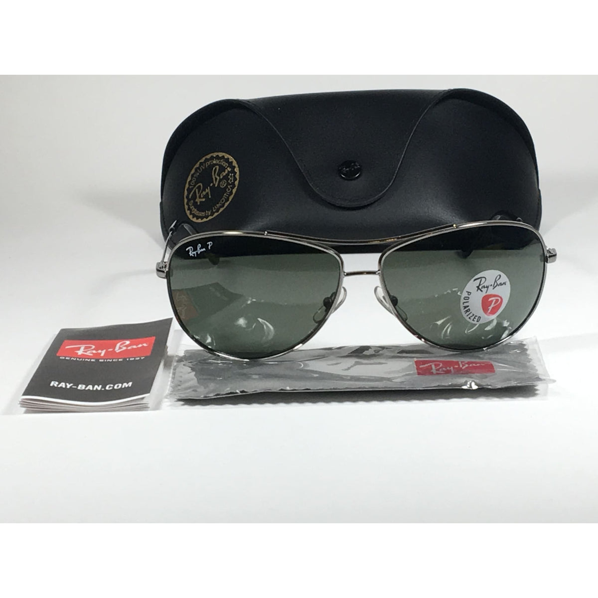 RB3293 Sunglasses in Black and G-15
Green - RB3293 | Ray-Ban® Ray-Ban Highstreet Aviator Pilot Sunglasses Matte Black  main image 3