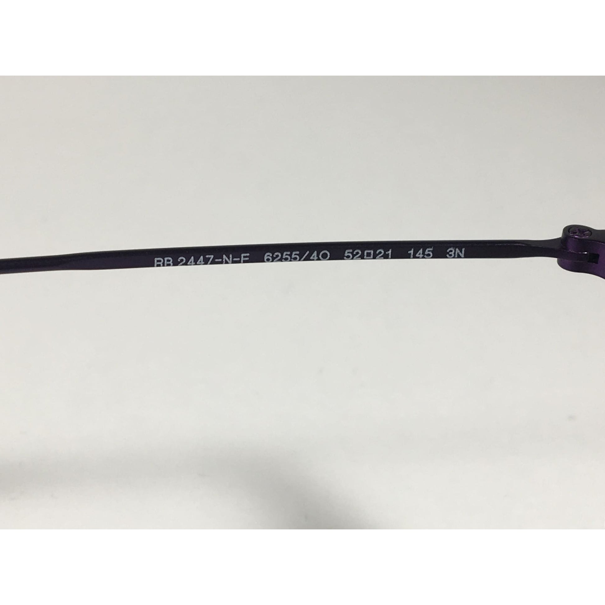 Ray-Ban Round Flat Sunglasses Purple And Gray Frame Blue Flash Lens RB2447NF 6255/4O - Sunglasses