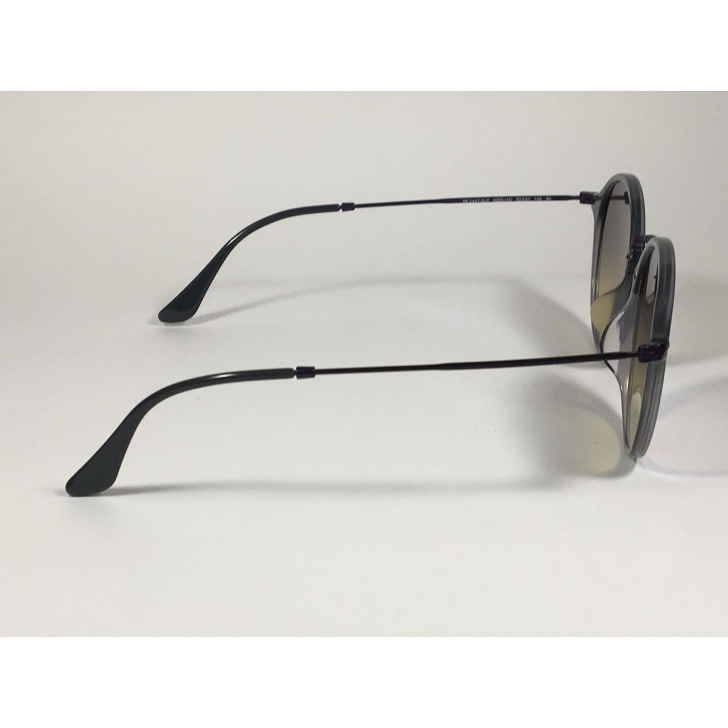 Ray-Ban Round Flat Sunglasses Purple And Gray Frame Blue Flash Lens RB2447NF 6255/4O - Sunglasses