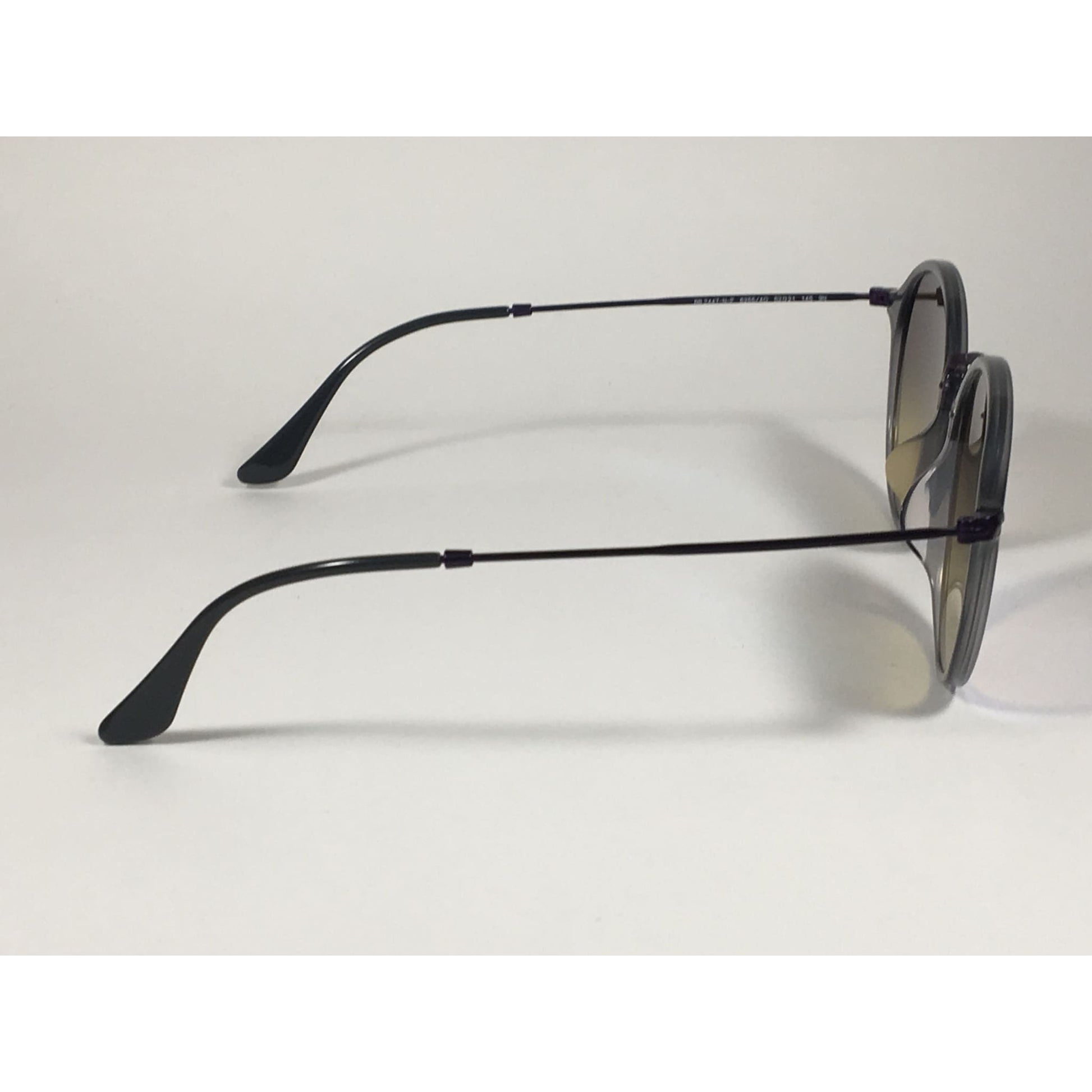 Ray-Ban Round Flat Sunglasses Purple And Gray Frame Blue Flash Lens RB2447NF 6255/4O - Sunglasses