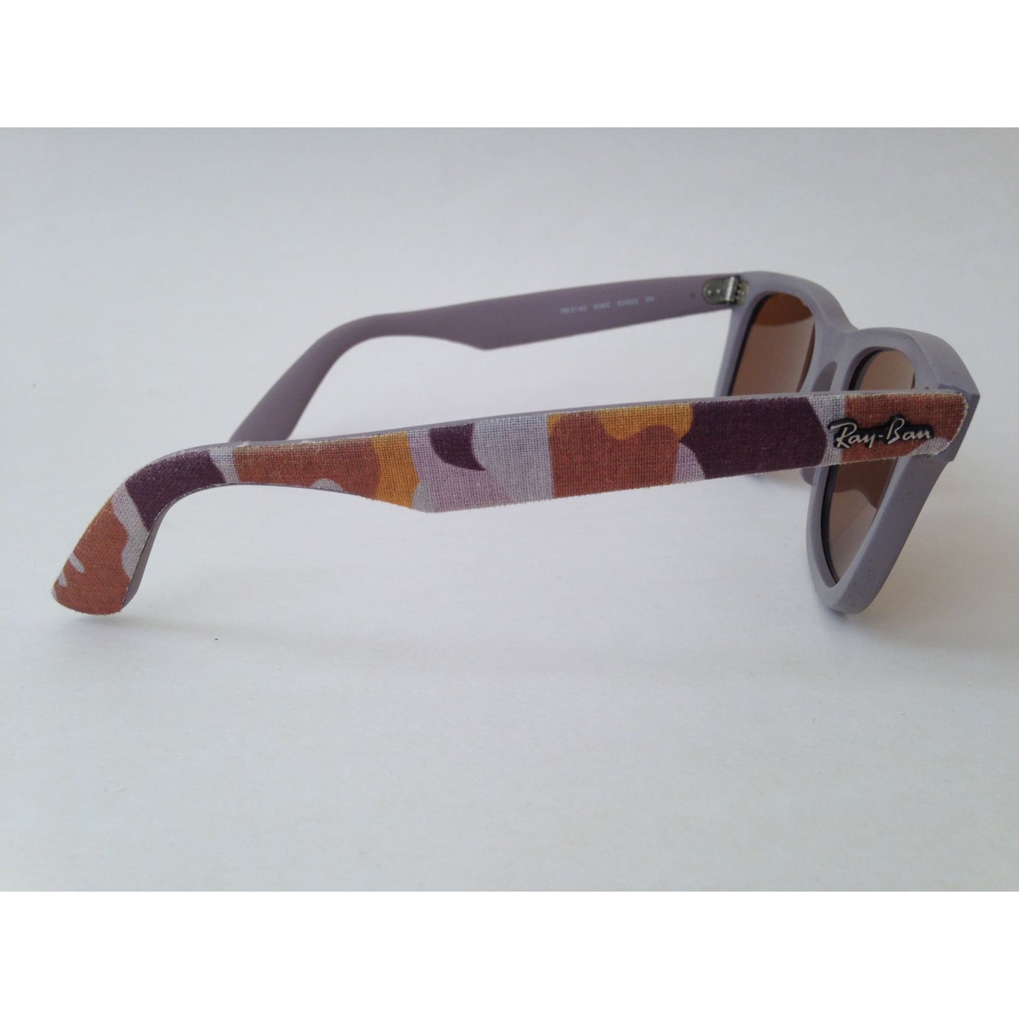 Ray-Ban Urban Camo Wayfarer Sunglasses Gray Matte Beige Frame Brown B-15 Lens - Sunglasses