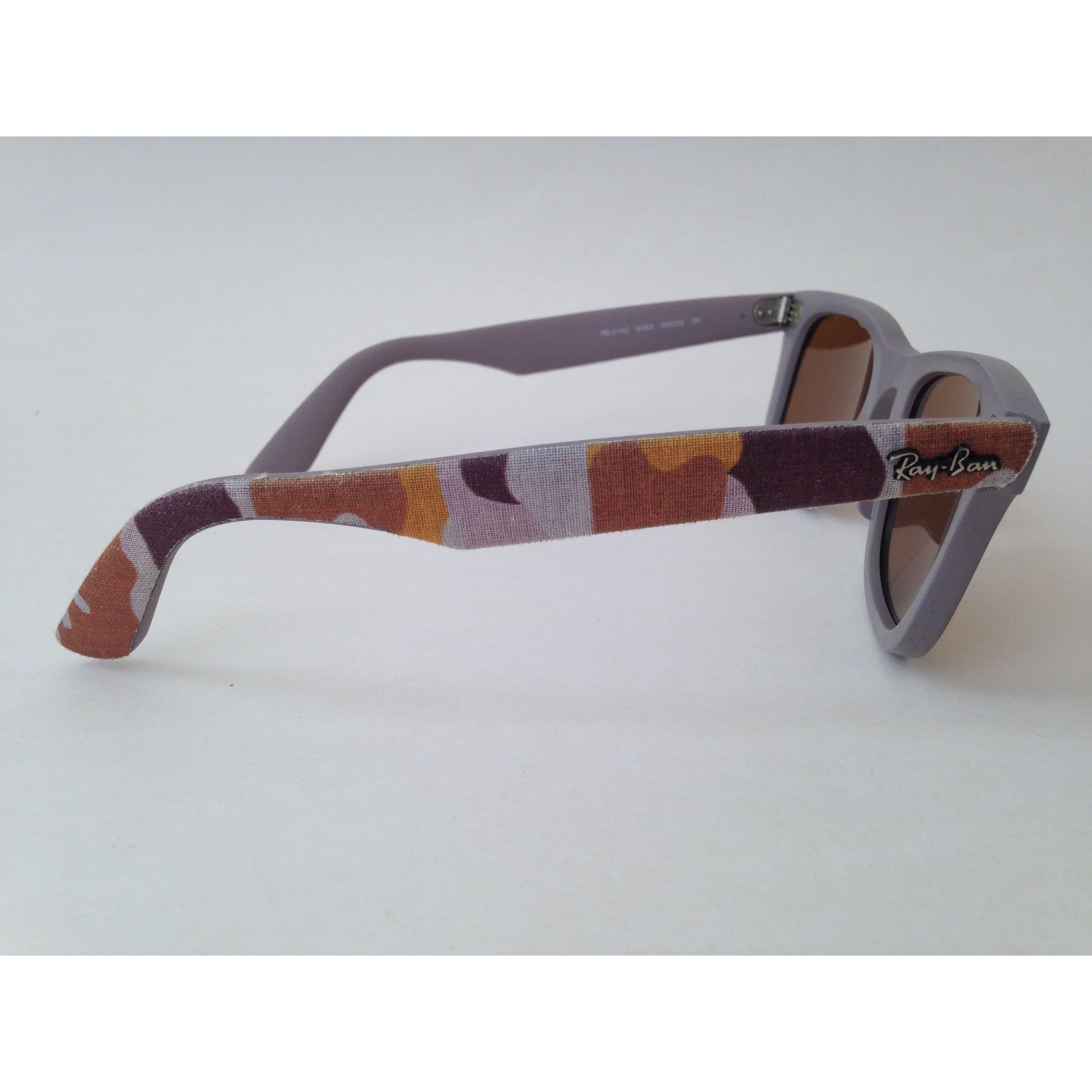 Ray-Ban Urban Camo Wayfarer Sunglasses Gray Matte Beige Frame Brown B-15 Lens - Sunglasses