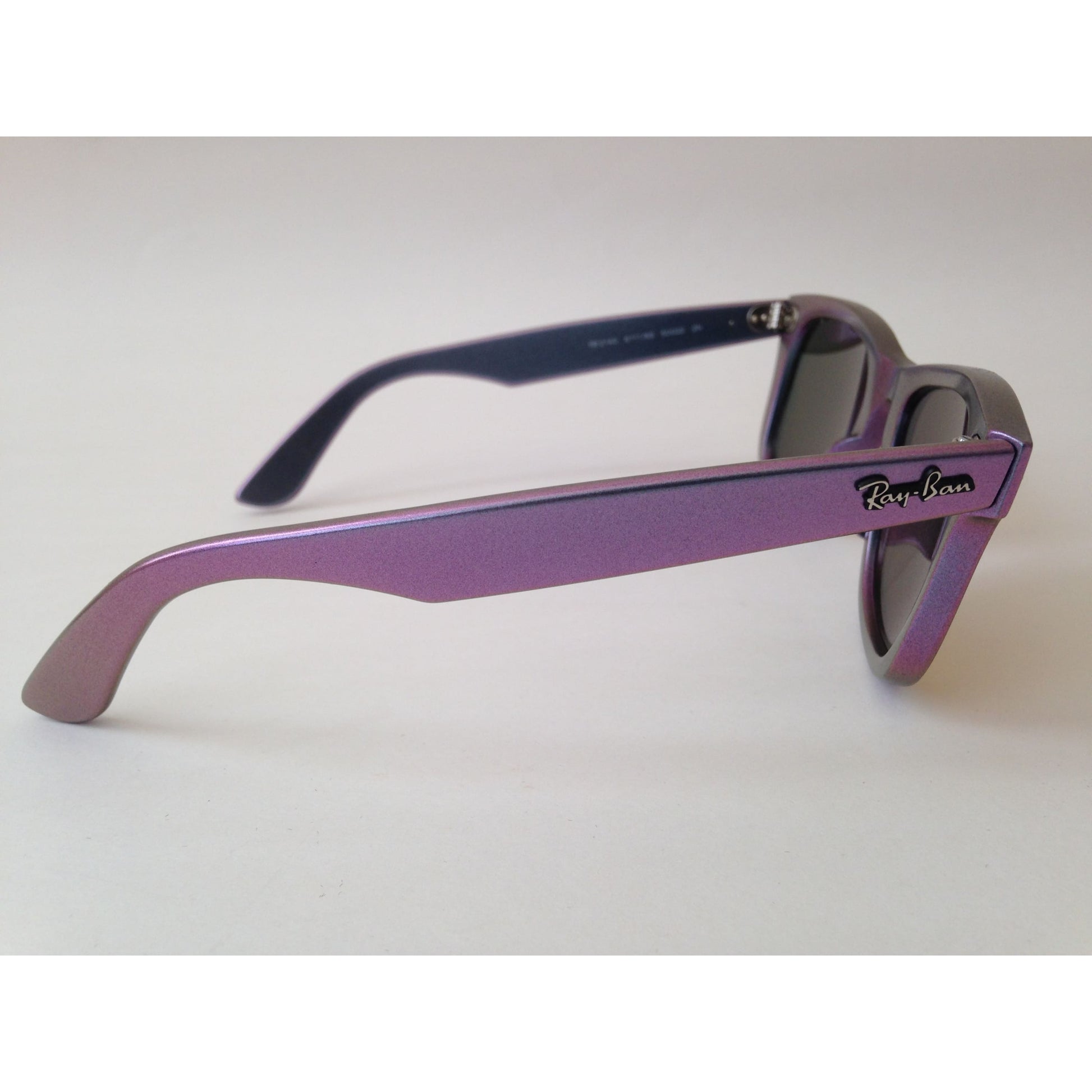 Ray-Ban Wayfarer Sunglasses Purple Blue Frame Orange Mirror Lens Mars Cosmo RB2140 6111 69 - Sunglasses