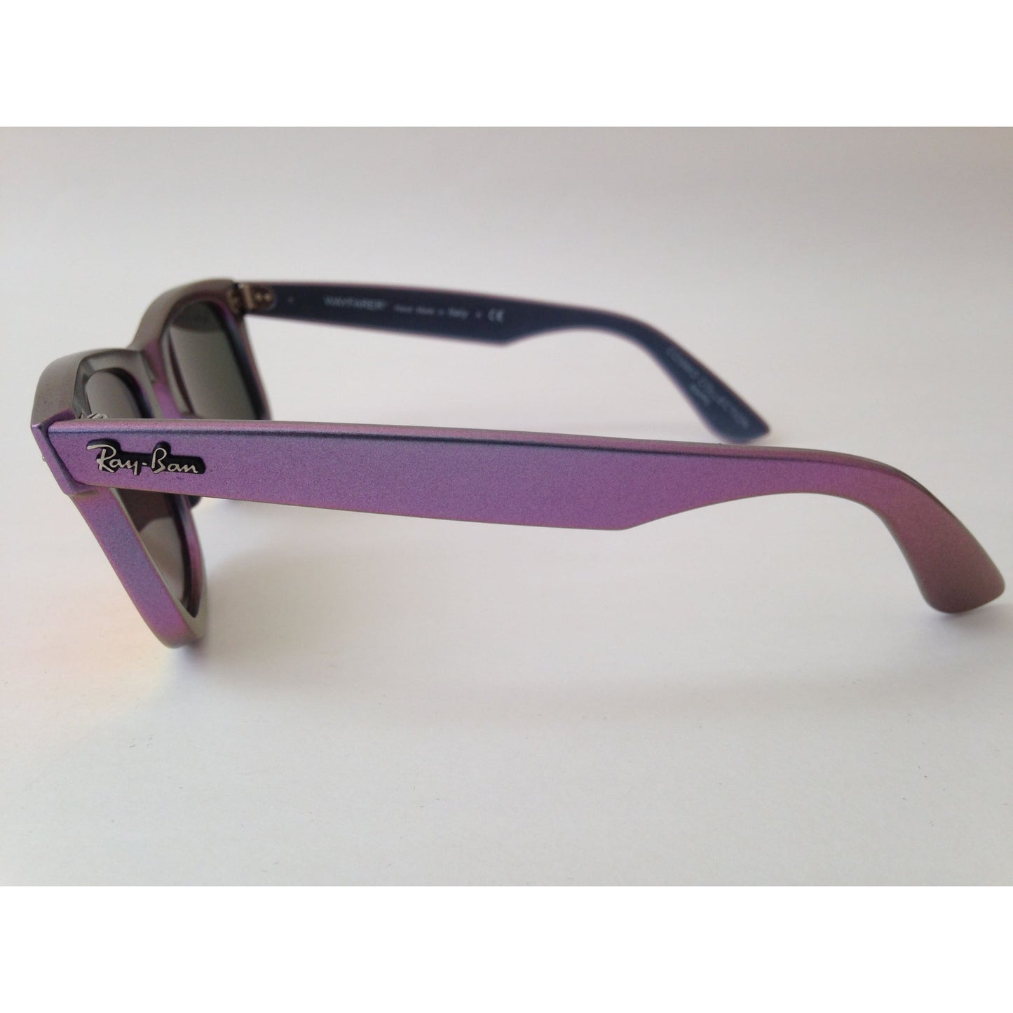 Ray-Ban Wayfarer Sunglasses Purple Blue Frame Orange Mirror Lens Mars Cosmo RB2140 6111 69 - Sunglasses