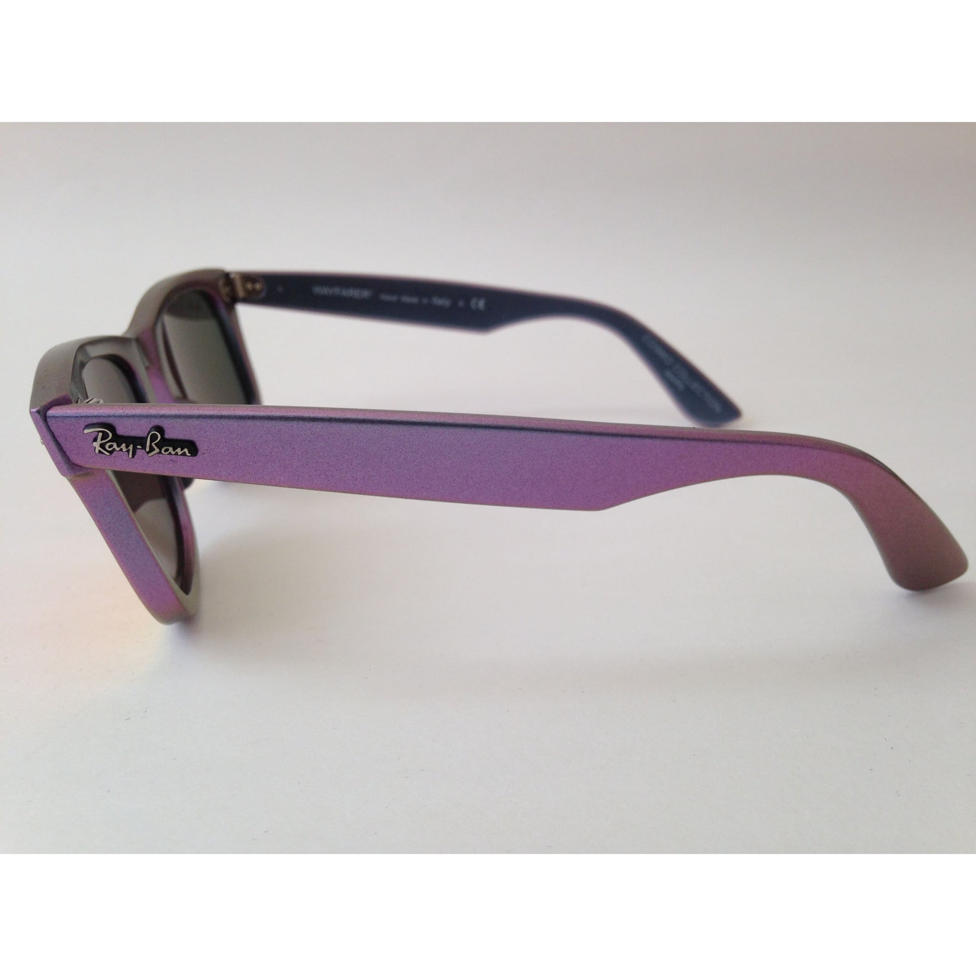 Ray-Ban Wayfarer Sunglasses Purple Blue Frame Orange Mirror Lens Mars Cosmo RB2140 6111 69 - Sunglasses