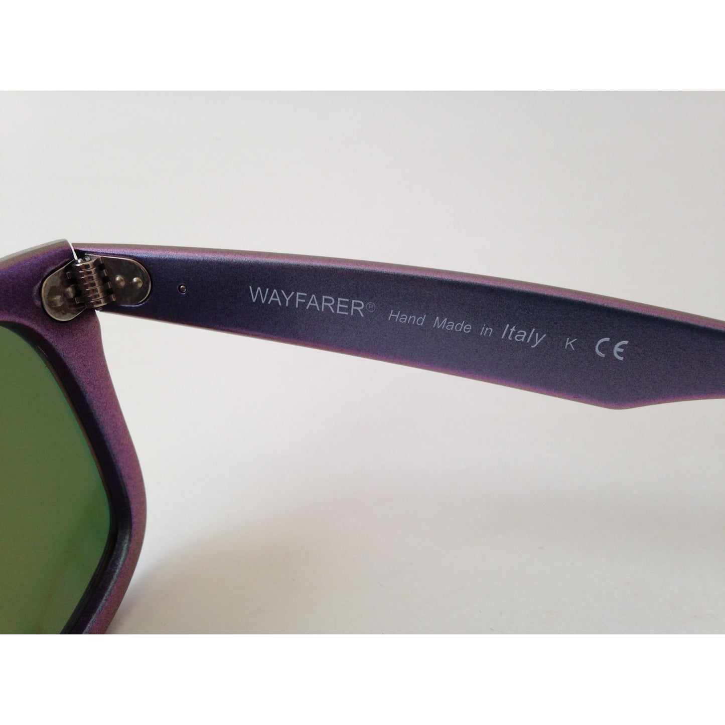 Ray-Ban Wayfarer Sunglasses Purple Blue Frame Orange Mirror Lens Mars Cosmo RB2140 6111 69 - Sunglasses