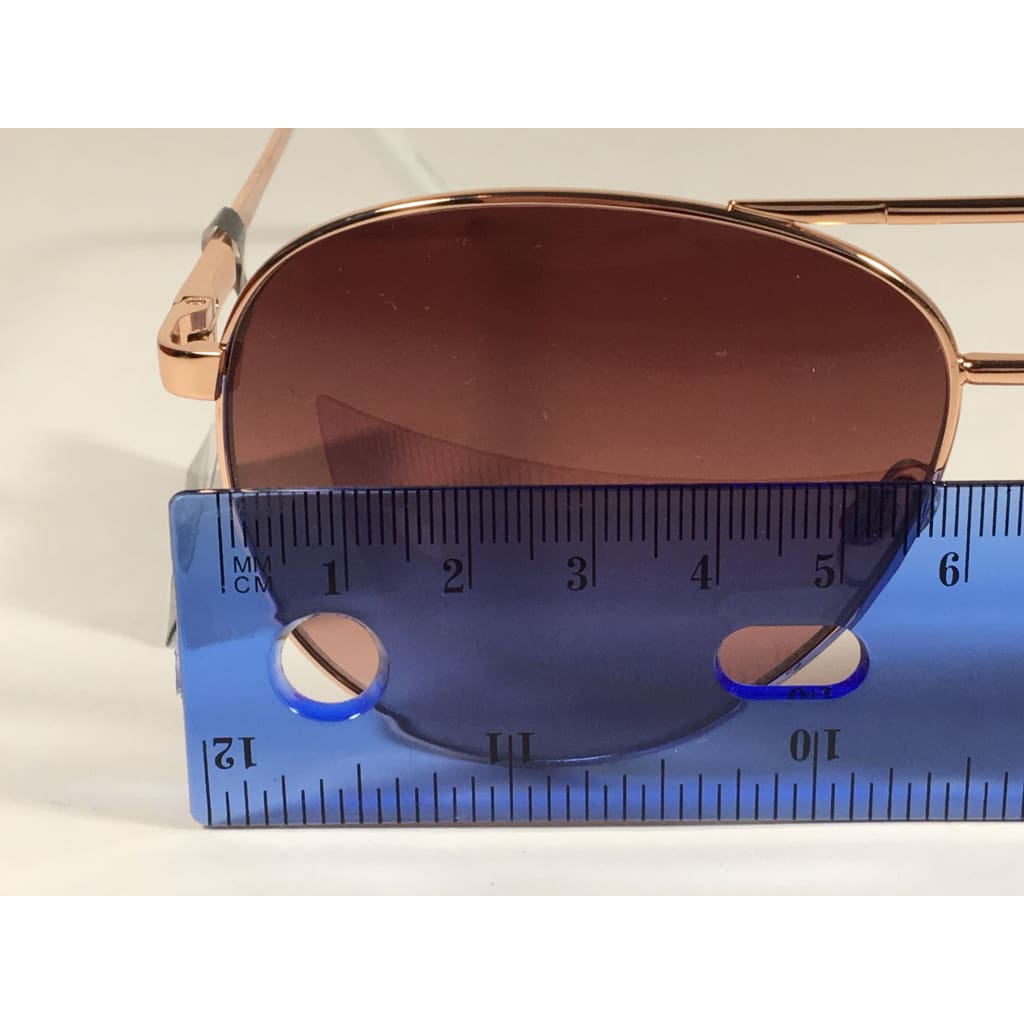 Steve Madden Aviator Sunglasses Rose Gold White Brown Gradient Lens SM –  TheSunglassFashion