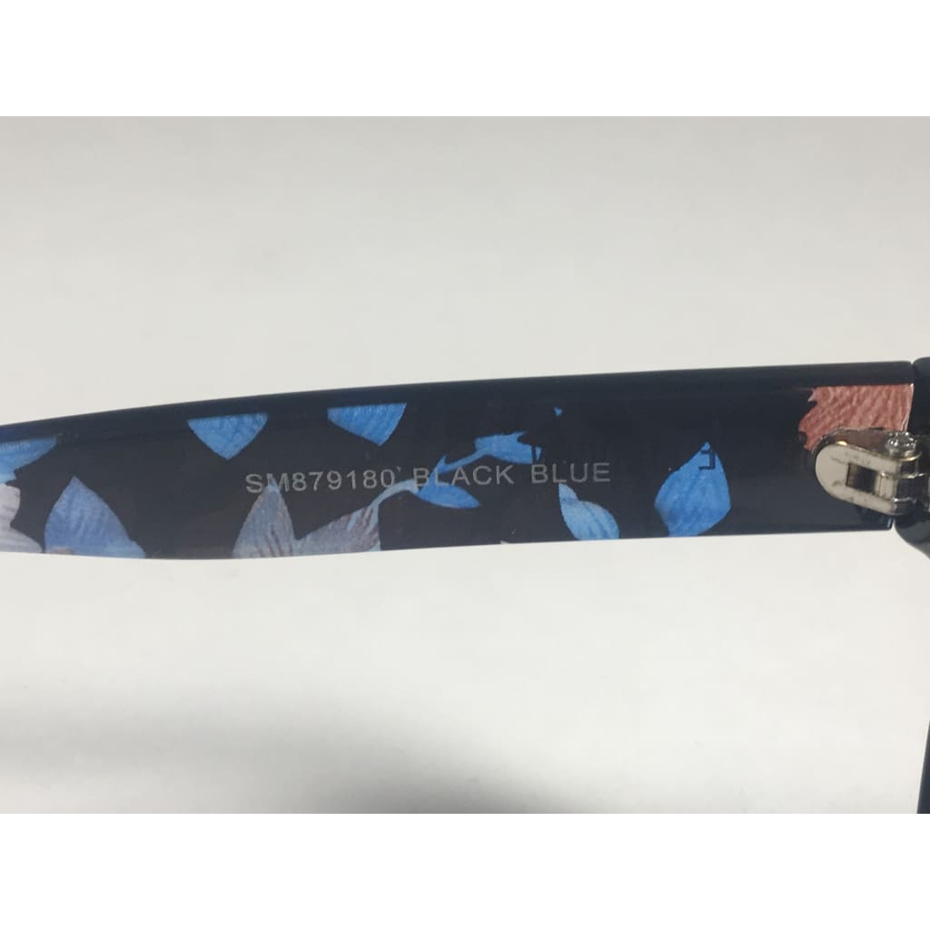 Steve Madden Oversize Cat Eye Sunglasses Black Blue Floral Print Smoke Lens Sm879180 Black Blue - Sunglasses