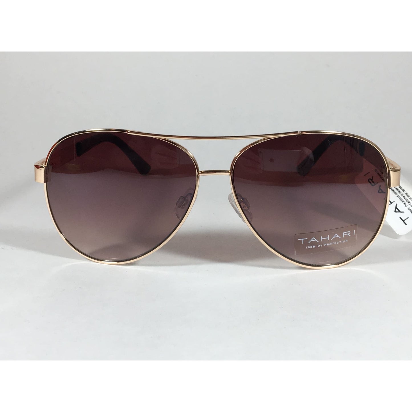 Tahari Aviator Sunglasses Gold Brown Metal Frame Gradient Lens Th527 Gld - Sunglasses