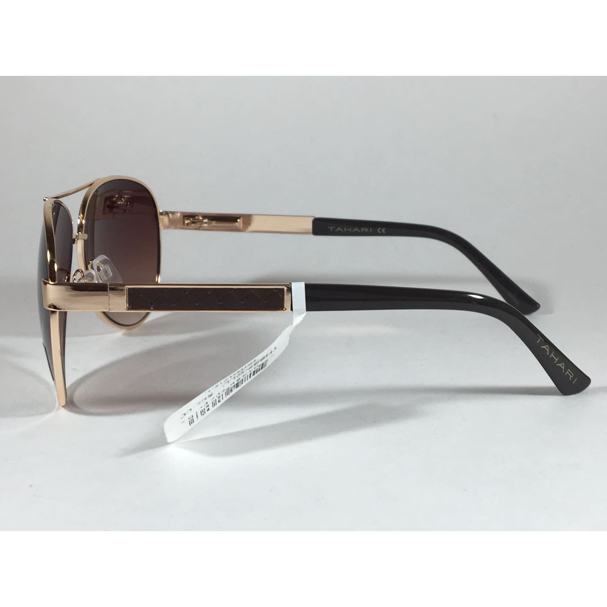 Tahari Aviator Sunglasses Gold Brown Metal Frame Gradient Lens Th527 Gld - Sunglasses