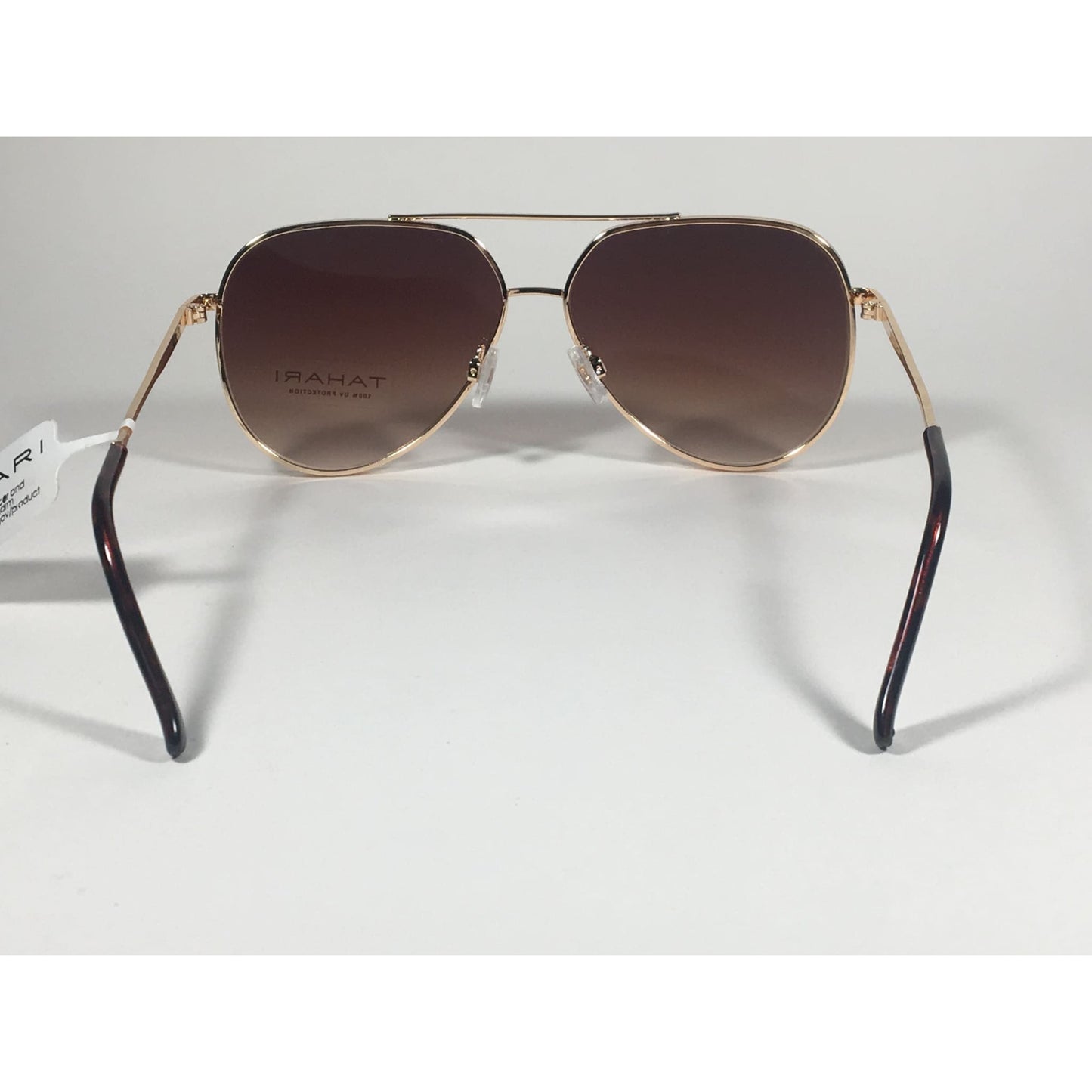 Tahari Aviator Sunglasses Gold Brown Tortoise Frame Gradient Lens TH758 GLDTS - Sunglasses