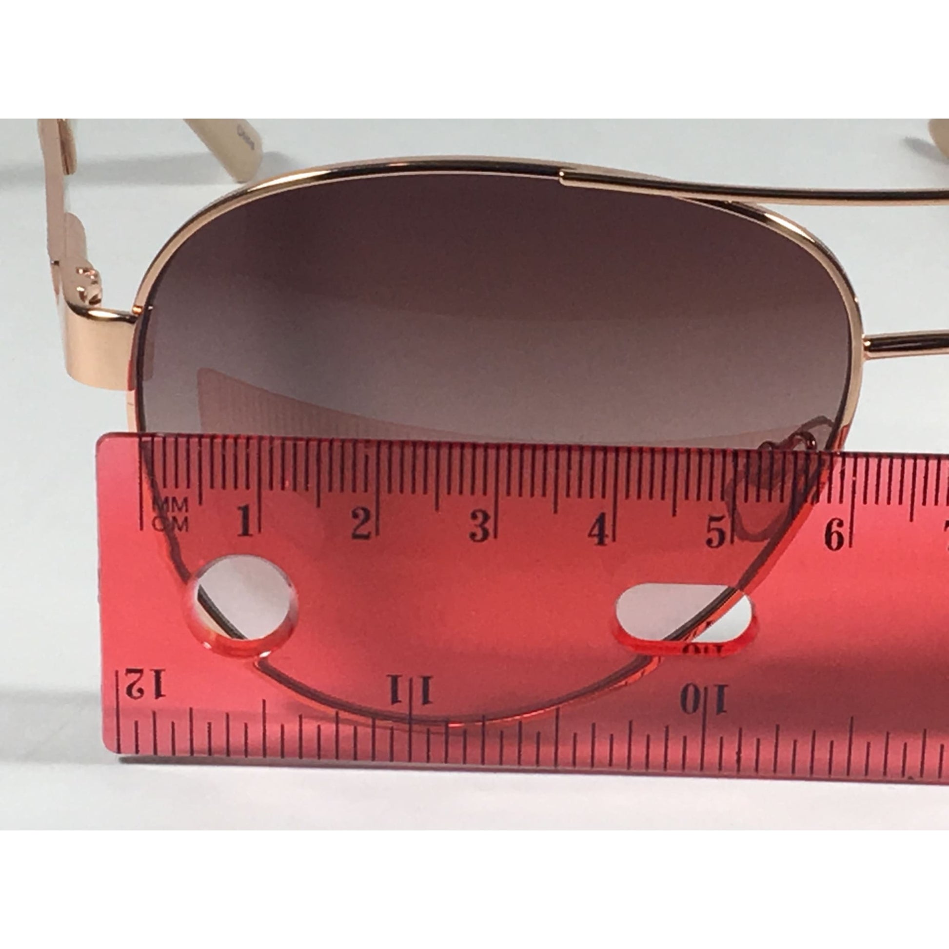 Tahari Aviator Sunglasses Rose Gold Nude Brown Pink Gradient Lens TH527 RGLD - Sunglasses