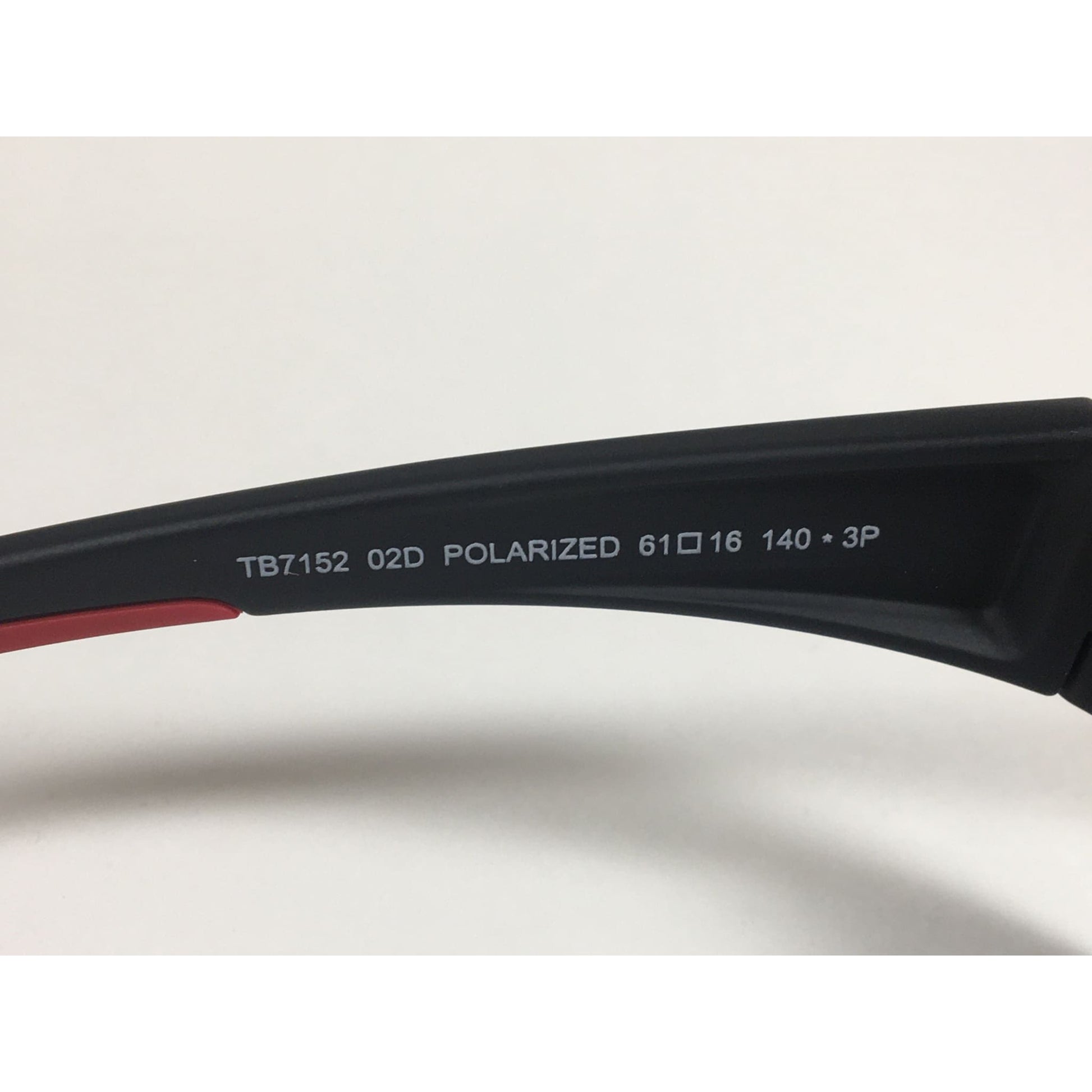 Timberland Polarized Wrap Sunglasses Matte Black Red Orange Mirror Lens TB7152 02D - Sunglasses