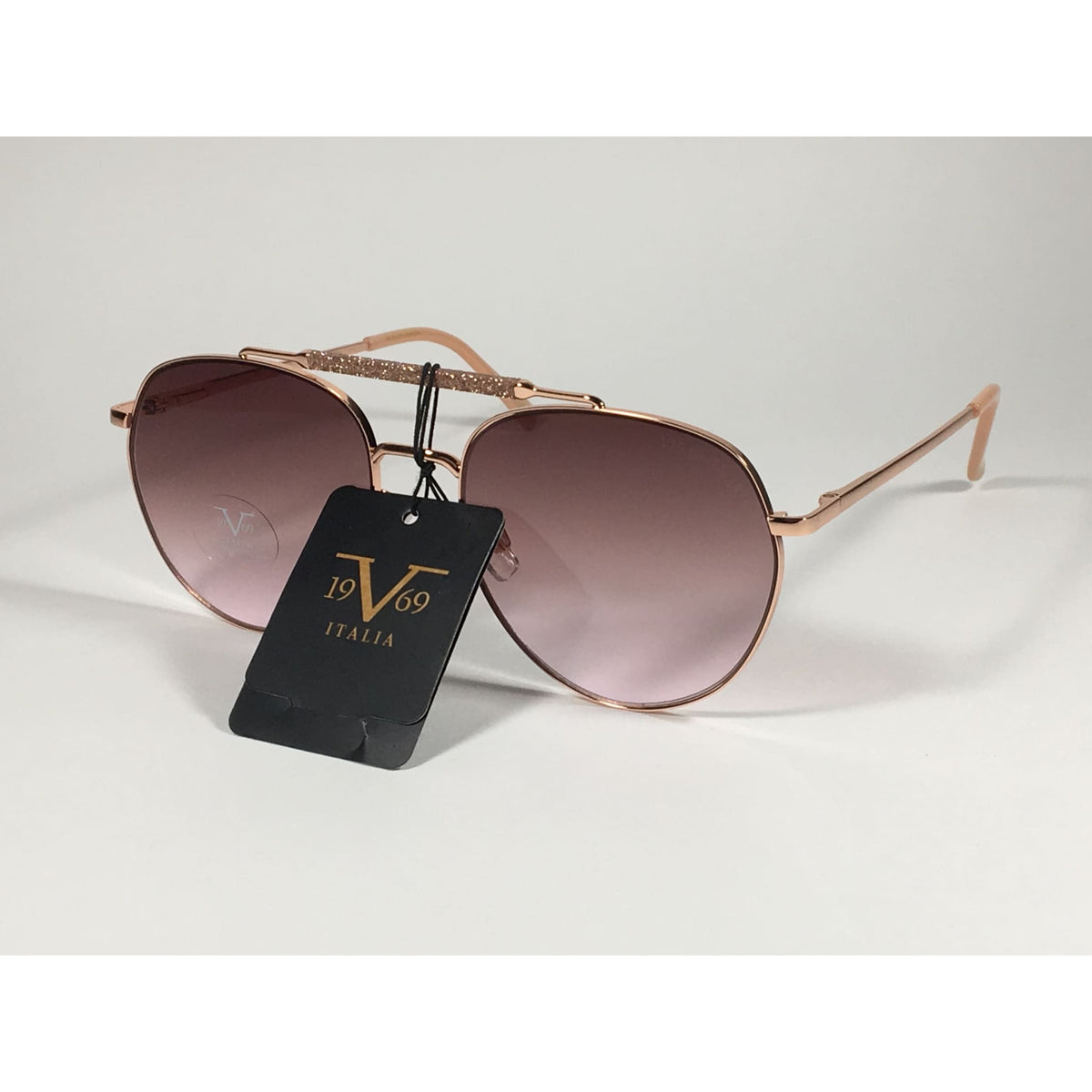 Versace Valentina 1969 Aviator Sunglasses Versace 19V69 Italia Mona Aviator Pilot Sunglasses Rose Gold  main image 3